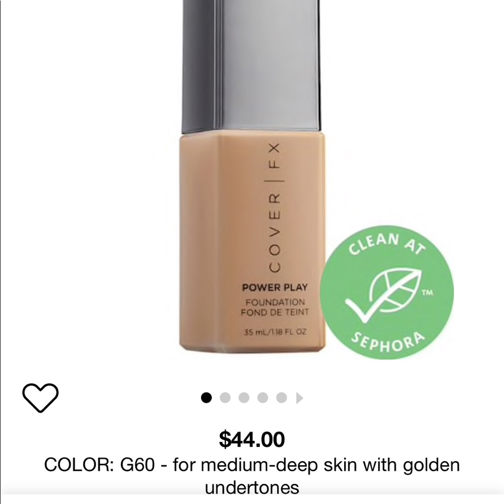 Cover fx power play foundation G60